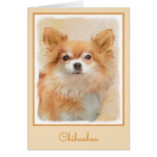 Peinture de Chien Chihuahua à Poils Longs Art Orig