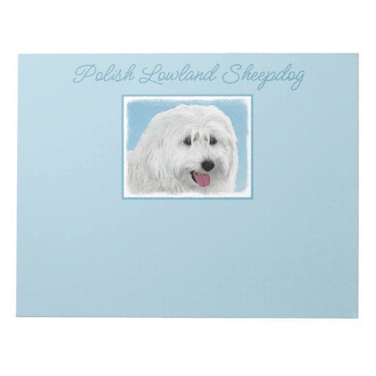 Peinture de chien de berger polonais - Bloc-notes (Devant)