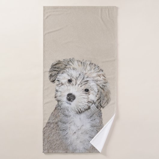 Peinture de Chien Havanais - Cute Original Chien A (Serviette de bain)