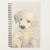 Peinture de chiot d'or Retriever - Art de chien or (Devant)
