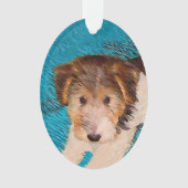 Peinture de chiot Terrier Fox - Art de chien origi (devant)