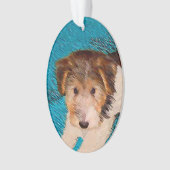 Peinture de chiot Terrier Fox - Art de chien origi (devant)