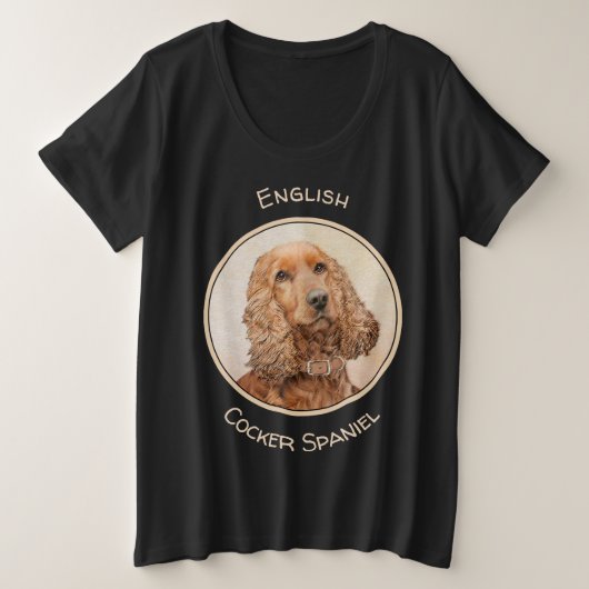Peinture de Cocker Spaniel Anglais - Art Original (Design devant)