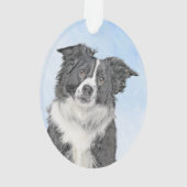 Peinture de collie frontalière - Belle art origina (dos)