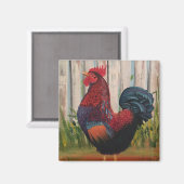 Peinture de coq Magnet d'art (Recto/Verso)