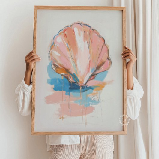 Peinture de coquillages, impression d'affiche de s