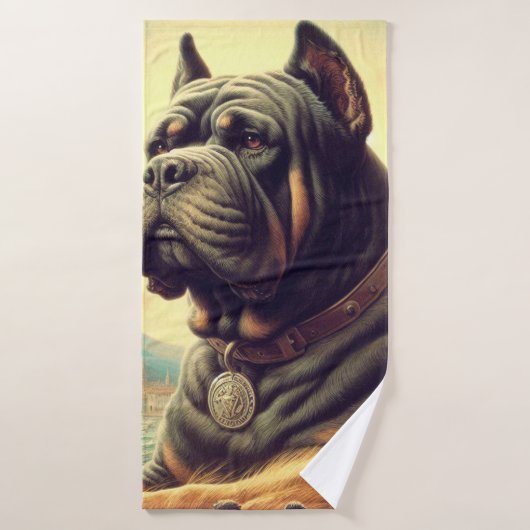 Peinture de Corso en Canne Rétro (Serviette de bain)