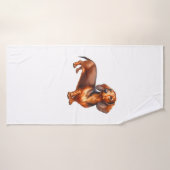 Peinture de Dachshund - Peinture d'aquarelle de ch (Serviette de bain)