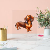 Peinture de Dachshund - Peinture d'aquarelle de ch (Mariage)