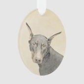 Peinture de Doberman Pinscher - Art original de ch (devant)