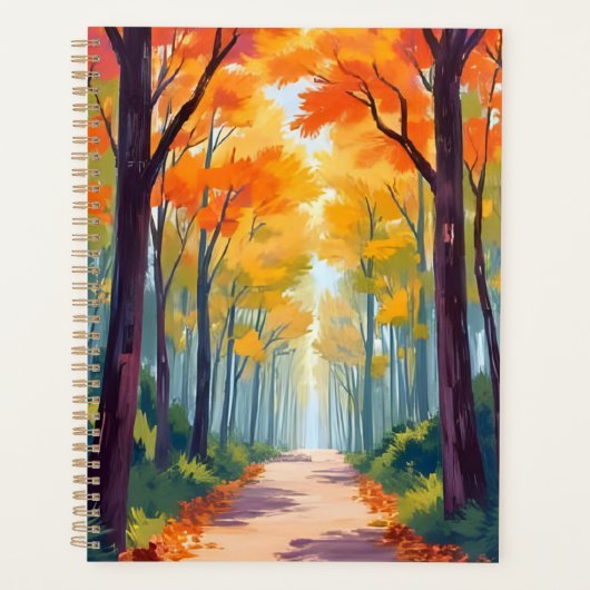Peinture de feuillage d'automne de chemin d'automn (Devant)