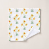 Peinture de fleur de jonquille motif printemps (Gant de toilette)