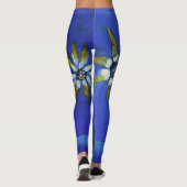 Peinture de fleurs Art original sur Leggings (Dos)