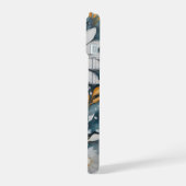 Peinture de fleurs blanches iPhone 15 coque (Côté gauche)