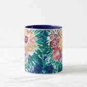 Peinture de fleurs Bouquet de café Mug (Centre)