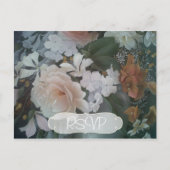 Peinture de fleurs Faire-part de mariage RSVP avec (Devant)
