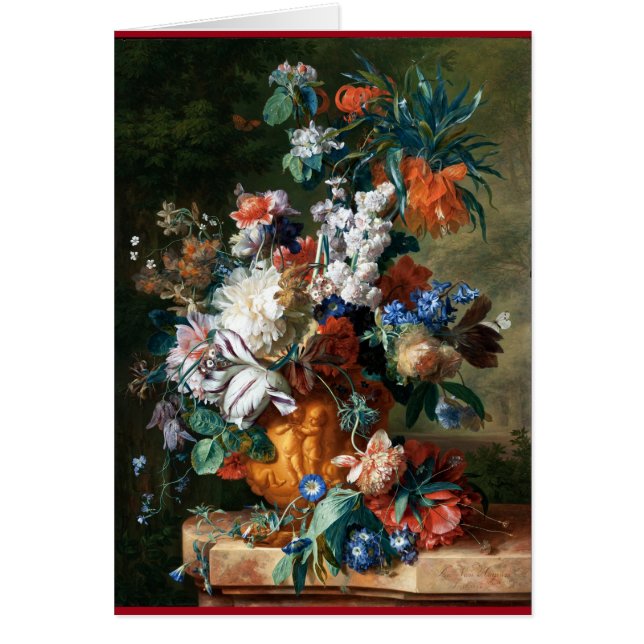 Peinture de fleurs par Maître néerlandais Jan van  (Devant)