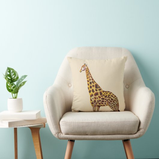 Peinture de girafe Oreiller (Chaise)