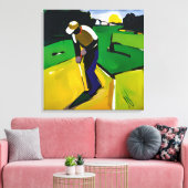Peinture de Golfer - Impression de toile étirée (Insitu(Salon))
