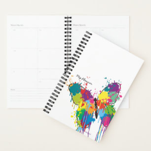 Peinture de goutte Abstrait Papillon Planner
