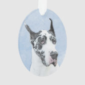 Peinture de Great Dane (Arlequin) - Art original d (dos)