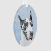 Peinture de Great Dane (Arlequin) - Art original d (devant)