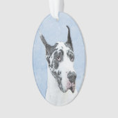 Peinture de Great Dane (Arlequin) - Art original d (devant)