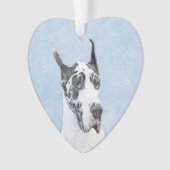Peinture de Great Dane (Arlequin) - Art original d (devant)
