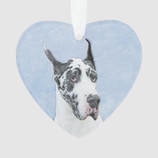 Peinture de Great Dane (Arlequin) - Art original d (devant)