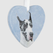 Peinture de Great Dane (Arlequin) - Art original d (devant)