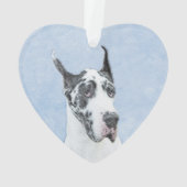 Peinture de Great Dane (Arlequin) - Art original d (dos)