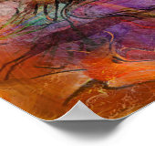 Peinture de grotte Abstraite - Poster Carré (Coin)