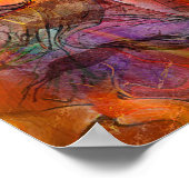 Peinture de grotte Abstraite - Poster rectangulair (Coin)