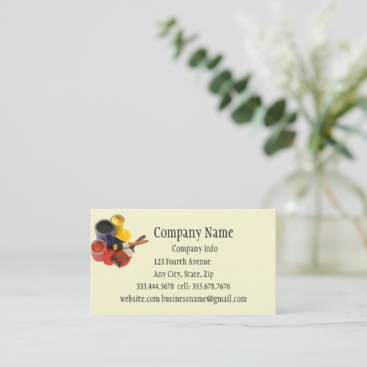 Peinture de la maison Carte de visite de décoratio (Debout devant)