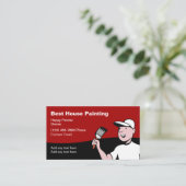 Peinture de la maison Design rétro Carte de visite (Debout devant)
