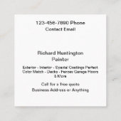 Peinture de la maison la plus froide Cartes de vis (Dos)