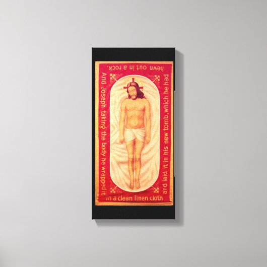 Peinture de la toile enveloppée du Christ (Recto)