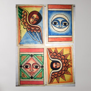 Peinture de l'église éthiopienne - Anges Poster