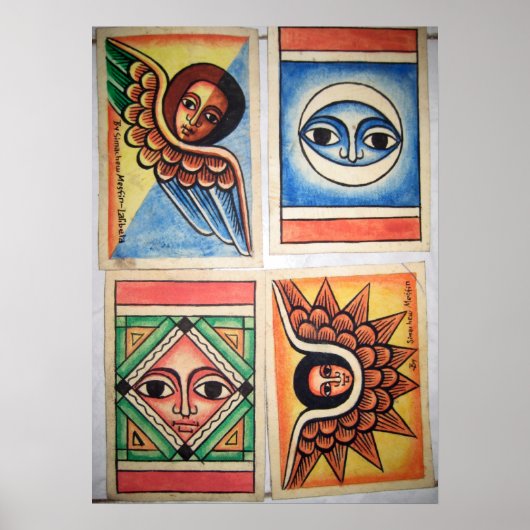 Peinture de l'église éthiopienne - Anges Poster (Devant)