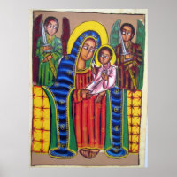 Peinture de l'église éthiopienne - Poster du Marya