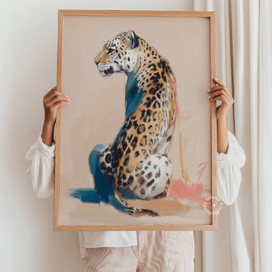 Peinture de léopard guépard Art mural Safari
