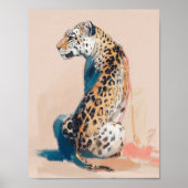 Peinture de léopard guépard Art mural Safari (Devant)