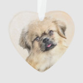 Peinture de Lhassa Apso - Art de chien original mi (dos)