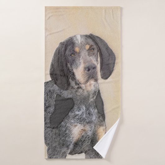 Peinture de linge bluetick - mignon chien original (Serviette de bain)