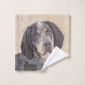 Peinture de linge bluetick - mignon chien original (Gant de toilette)