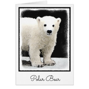 Peinture de l'ours polaire - Art original de la fa