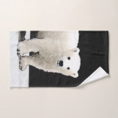 Peinture de l'ours polaire - Art original de la fa (Serviette à main)