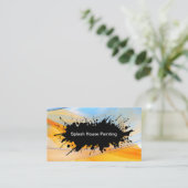 Peinture de maison colorée Cartes de visite (Debout devant)