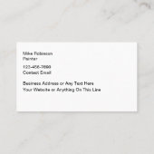 Peinture de maison colorée Cartes de visite (Dos)