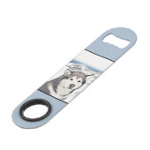 Peinture de malamut en Alaska - jolie art original (Devant angulaire)